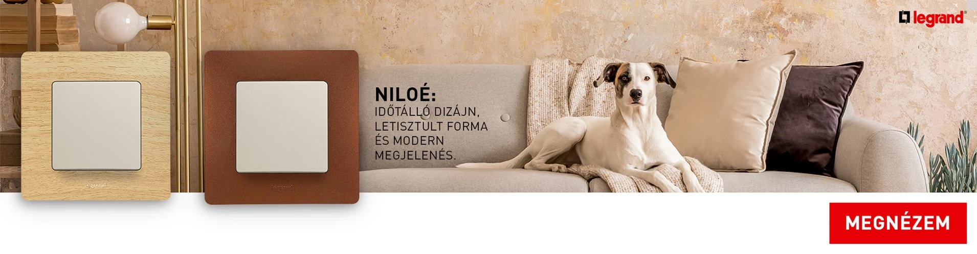 Legrand Niloé időtálló kapcsoló család 