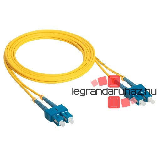 Legrand LEGRAND patch kábel optika OS1/OS2 (UPC) monomódusú SC/SC duplex 9/125um LSZH (LSOH) sárga 1 méter LCS3, Legrand 032600