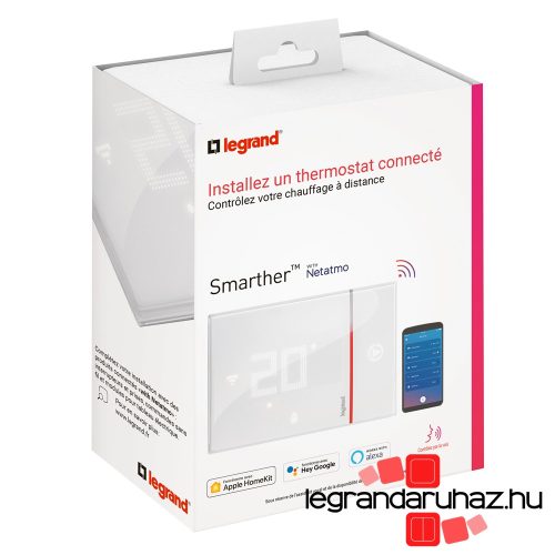 Legrand Smarther Netatmo Wi-Fi okostermosztát süllyesztett, fehér, Legrand 049038