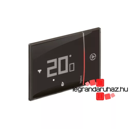 Legrand Smarther Netatmo Wi-Fi okostermosztát süllyesztett, fekete, Legrand 049039