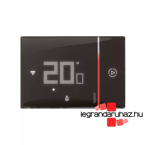 Legrand Smarther Netatmo Wi-Fi okostermosztát süllyesztett, fekete, Legrand 049039