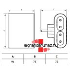 Legrand Négyes 2P elosztódugó, 6A, fehér, Legrand 049400