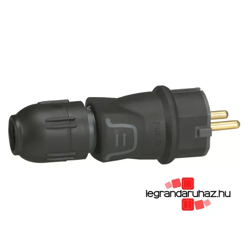 Legrand Gumi csatlakozódugó, földelt, hátsó bekötésű, Legrand 050340