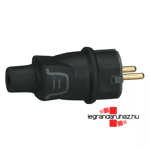 Legrand Gumi csatlakozódugó, földelt, hátsó bekötésű, IP44, Legrand 050342