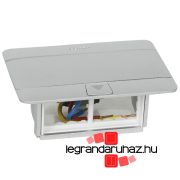   Legrand Pop-up felnyíló süllyesztett padlódoboz 4 modul, alumínium, üres, Legrand 054011