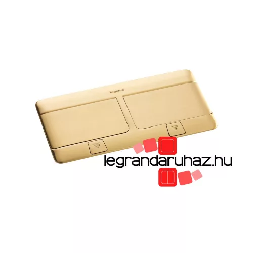 Legrand Pop-up felnyíló süllyesztett padlódoboz 8 (2×4) modul, sárgaréz, üres, Legrand 054018