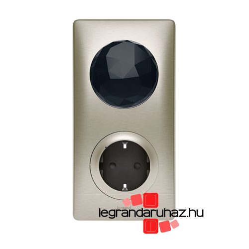 Legrand Céliane Netatmo intelligens kezdő csomag - központi egység intelligens csatlakozóaljzattal + főkapcsoló titánium, Legrand 064827