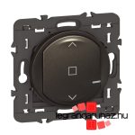 Legrand Céliane with Netatmo okos vezeték nélküli redőny/zsaluzia kapcsoló (elemes távvezérlő), falon kívüli, 1-es kerettel , grafit, Legrand 064897A