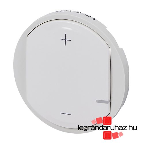 Legrand Céliane 2 vezetékes nyomógombos fényerőszabályzó burkolat, fehér, Legrand 065083A