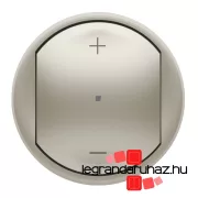   Legrand Céliane 3 vezetékes nyomógombos fényerőszabályzó burkolat, titánium, Legrand 065184A