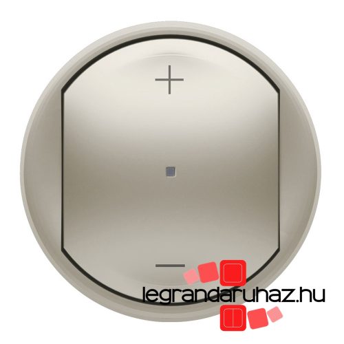 Legrand Céliane 3 vezetékes nyomógombos fényerőszabályzó burkolat, titánium, Legrand 065184A