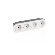   Legrand Céliane 4x2P+F sorolt fehér burkolattal, Legrand 067144