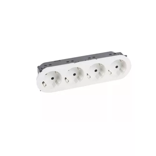 Legrand Céliane 4x2P+F sorolt fehér burkolattal, Legrand 067144