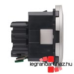 Legrand Céliane 2P+F csatlakozóaljzat, falsíkba illeszkedő titán betéttárcsával, biztonsági zsaluval, rugós bekötéssel, Legrand 067167