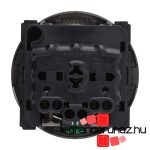 Legrand Céliane 2P+F csatlakozóaljzat, falsíkba illeszkedő grafit betéttárcsával, biztonsági zsaluval, rugós bekötéssel, Legrand 067168