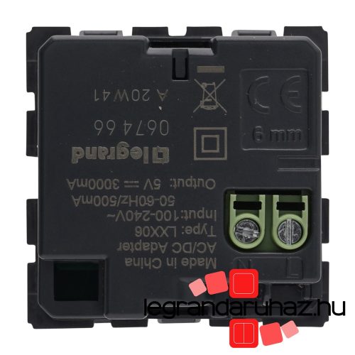 Legrand Céliane 2xUSB-C töltőaljzat, 2400 mA, Legrand 067466