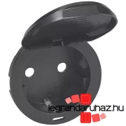   Legrand Céliane 2P+F csatlakozóaljzat burkolat, csapófedeles, grafit, Legrand 067940