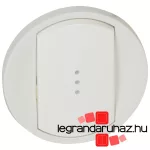 Legrand Céliane széles billentyű, fényjelzős, fehér, Legrand 068003