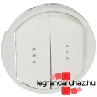   Legrand Céliane kettős billentyű, fényjelzős, fehér, Legrand 068004