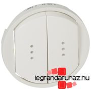   Legrand Céliane kettős billentyű, fényjelzős, fehér, Legrand 068004