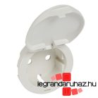   Legrand Céliane 2P+F csatlakozóaljzat burkolat, csapófedeles, fehér, Legrand 068140