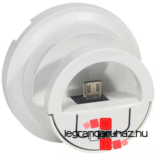 Legrand Céliane micro USB dokkolós töltőaljzat burkolat, fehér 068210