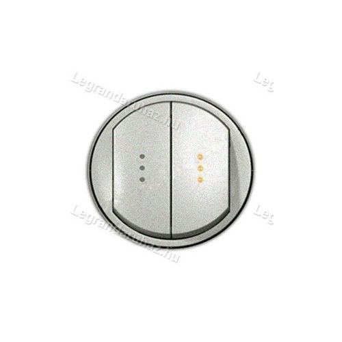 Legrand Céliane kettős billentyű, fényjelzős, titán, Legrand 068304