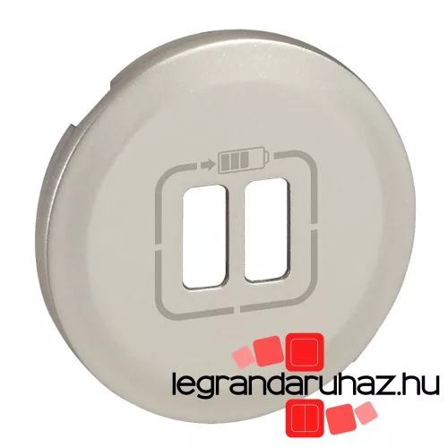Legrand Céliane 2xUSB töltőaljzat burkolat, titán, Legrand 068556