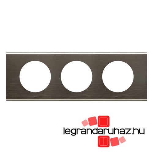 Legrand Céliane hármas keret, sötét nikkel, Legrand 069033