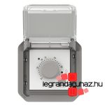 Legrand Plexo 55 elektronikus szobatermosztát, szürke, Legrand 069508L