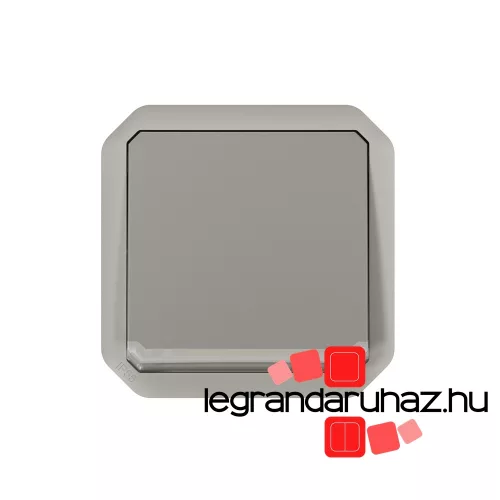 Legrand Plexo 55 váltókapcsoló ellenőrzőfénnyel 10A, szürke, Legrand 069512L