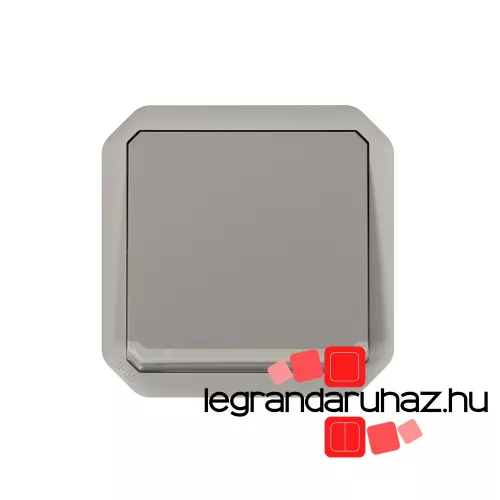 Legrand Plexo 55 váltókapcsoló jelzőfénnyel 10A, szürke, Legrand 069513L