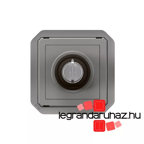Legrand Plexo 55 kulcsos kapcsoló 2 állású, szürke, Legrand 069534L