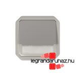 Legrand Plexo 55 váltóérintkezős nyomó jelzőfénnyel, címketartóval 10A, szürke, Legrand 069544L