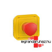   Legrand Plexo 55 vészleállító forgatásos nyitó- és záróérintkezős, 1/4 fordulatos oldással, sárga/piros, Legrand 069549L