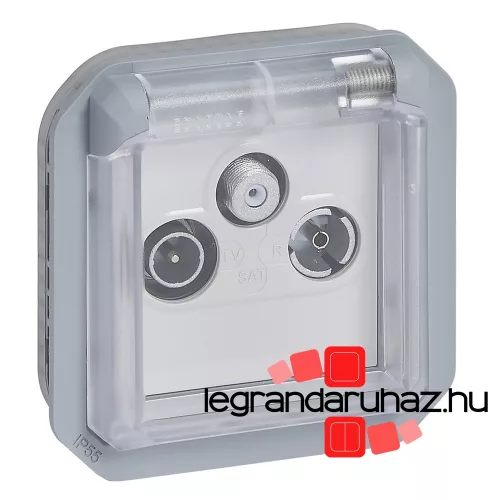 Legrand Plexo 55 TV-R-SAT aljzat, szürke, Legrand 069558L