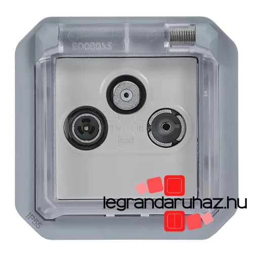 Legrand Plexo 55 TV-R-SAT aljzat, szürke, Legrand 069558L