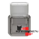 Legrand Plexo 55 RJ45 Cat.6A STP aljzat, szürke, Legrand 069559L