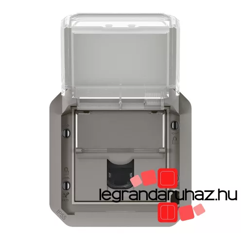 Legrand Plexo 55 RJ45 Cat.6A STP aljzat, szürke, Legrand 069559L