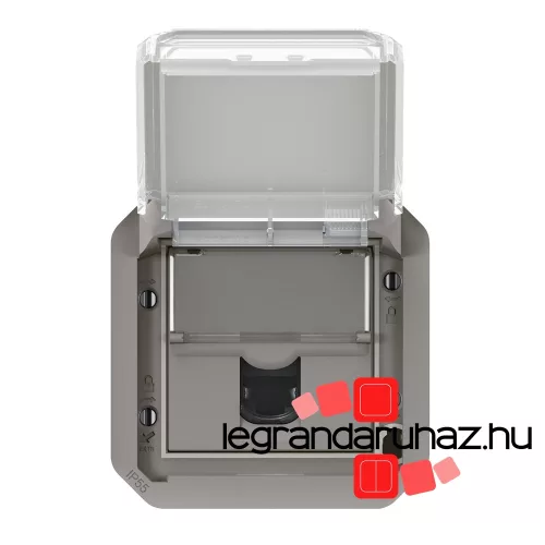 Legrand Plexo 55 RJ45 Cat.6A FTP aljzat, szürke, Legrand 069569L