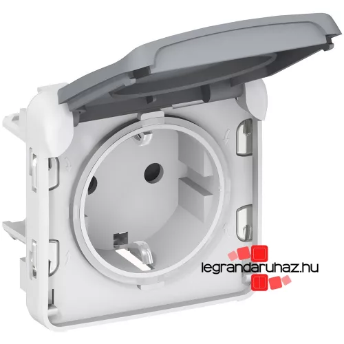 Legrand Plexo 55 2P+F aljzat csapófedéllel, csavaros, szürke, Legrand 069571