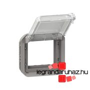   Legrand Plexo 55 Program Mosaic adapter füstszínű csapófedéllel, zárható, szürke, Legrand 069579L