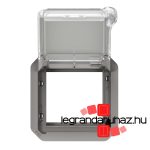 Legrand Plexo 55 Program Mosaic adapter füstszínű csapófedéllel, zárható, szürke, Legrand 069579L