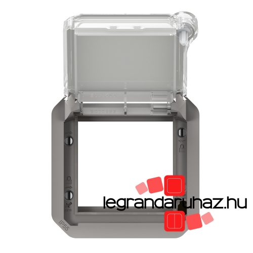 Legrand Plexo 55 Program Mosaic adapter füstszínű csapófedéllel, zárható, szürke, Legrand 069579L