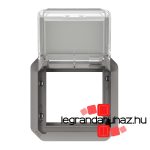 Legrand Plexo 55 Program Mosaic adapter füstszínű csapófedéllel, szürke, Legrand 069580L
