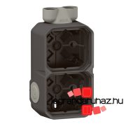   Legrand Plexo 55 falon kívüli függőleges 2-es doboz 2 bemenettel, membrános, antracit, Legrand 069610L
