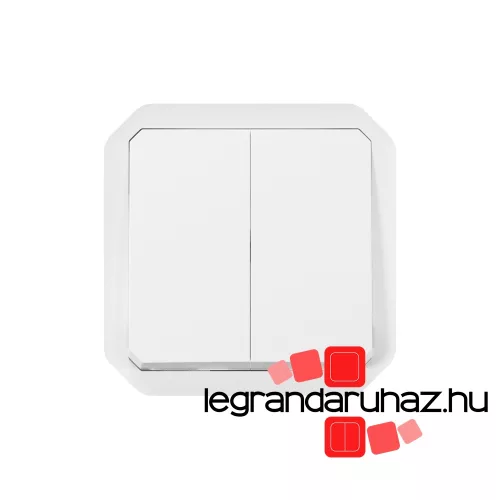 Legrand Plexo 55 kettős váltókapcsoló 10A, fehér, Legrand 069625L