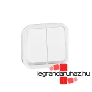   Legrand Plexo 55 kettős váltókapcsoló jelzőfénnyel 10A, fehér, Legrand 069626L