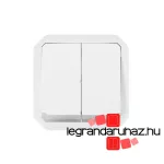 Legrand Plexo 55 kettős váltókapcsoló jelzőfénnyel 10A, fehér, Legrand 069626L