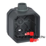   Legrand Plexo 55 falon kívüli 1-es doboz, ISO20 tömszelencével, antracit, Legrand 069628L